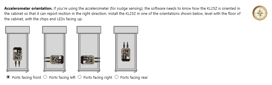 Accelerometer orientation setup