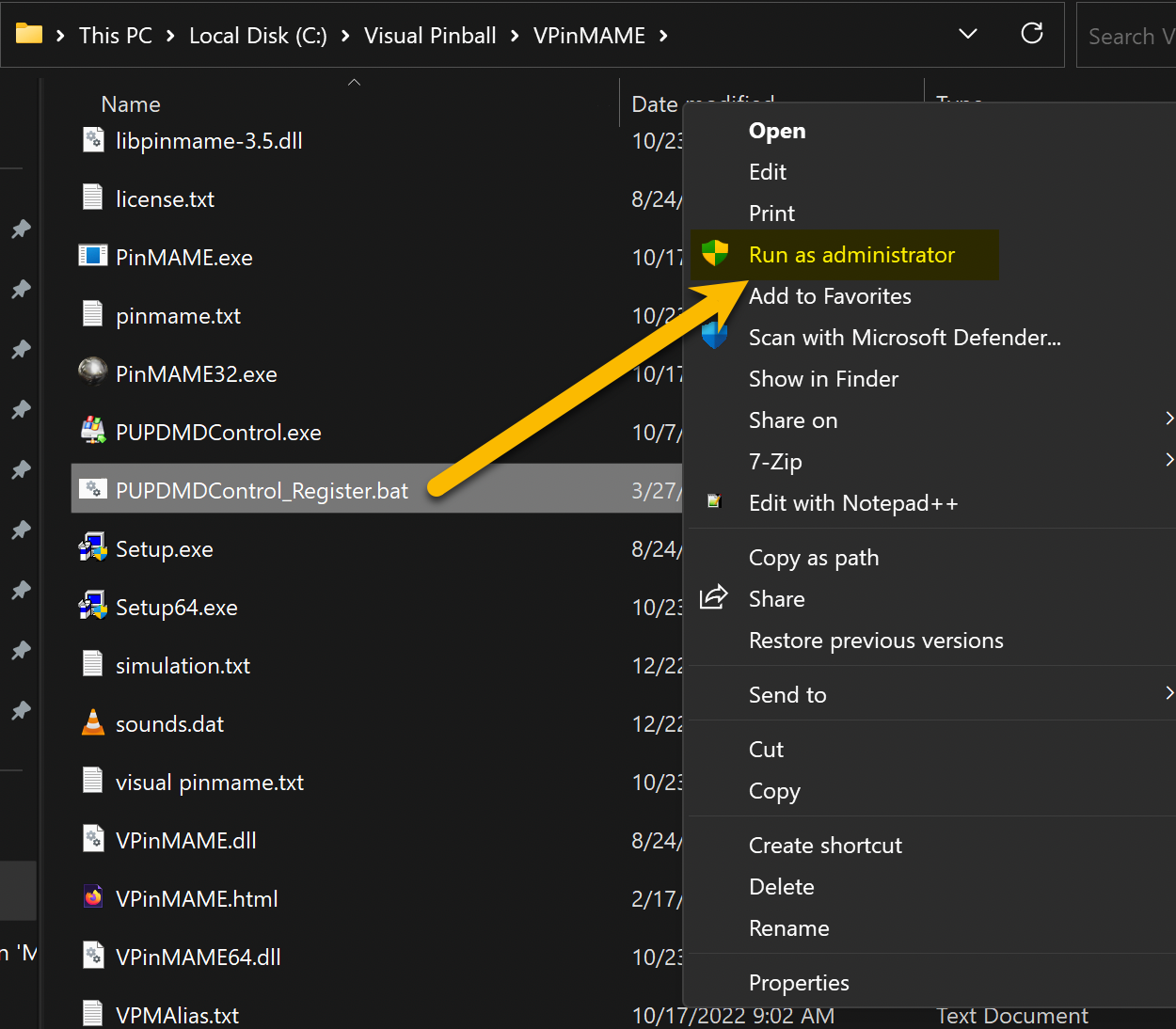 Run PUPDMDControl.bat