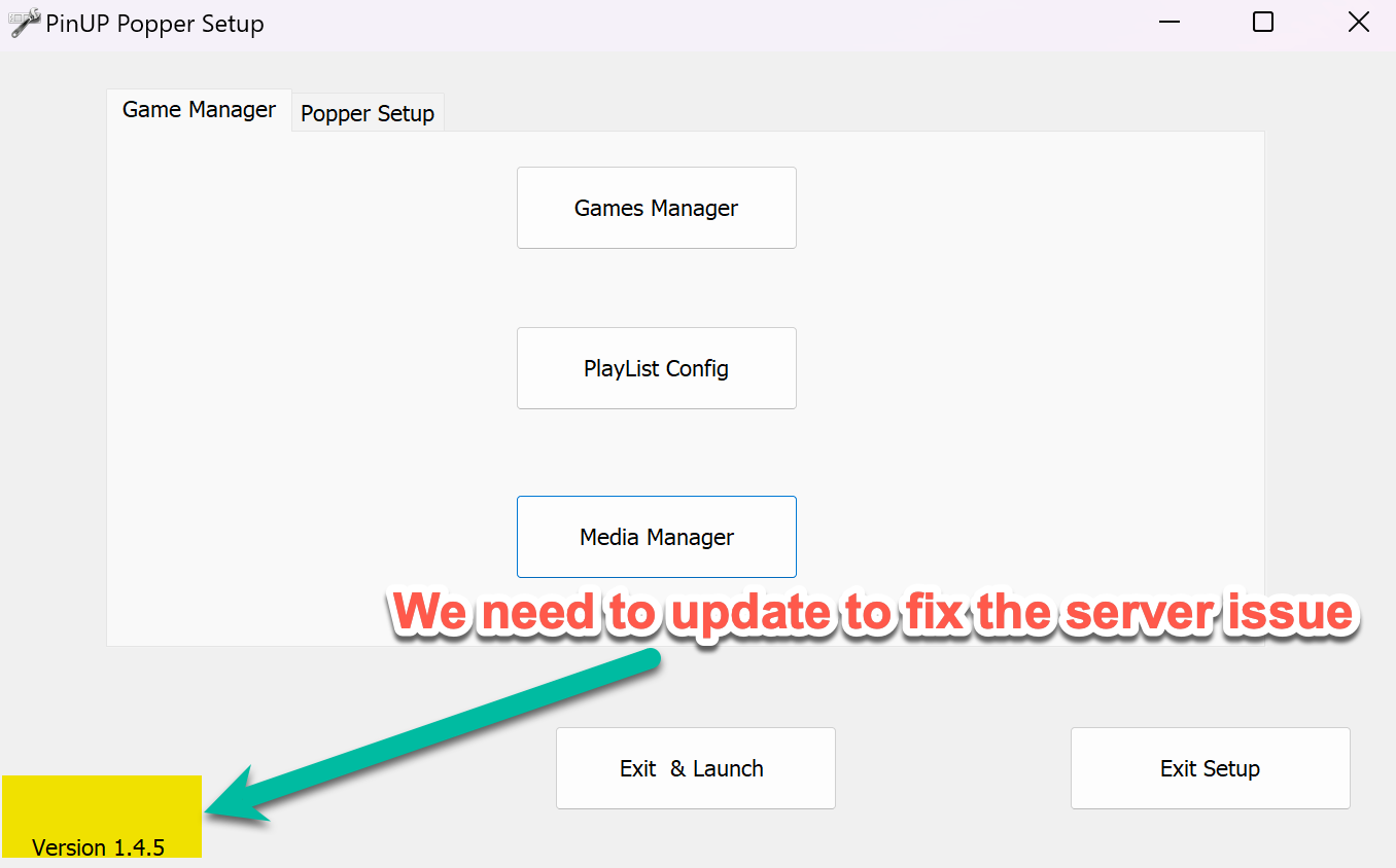 Error — update needed