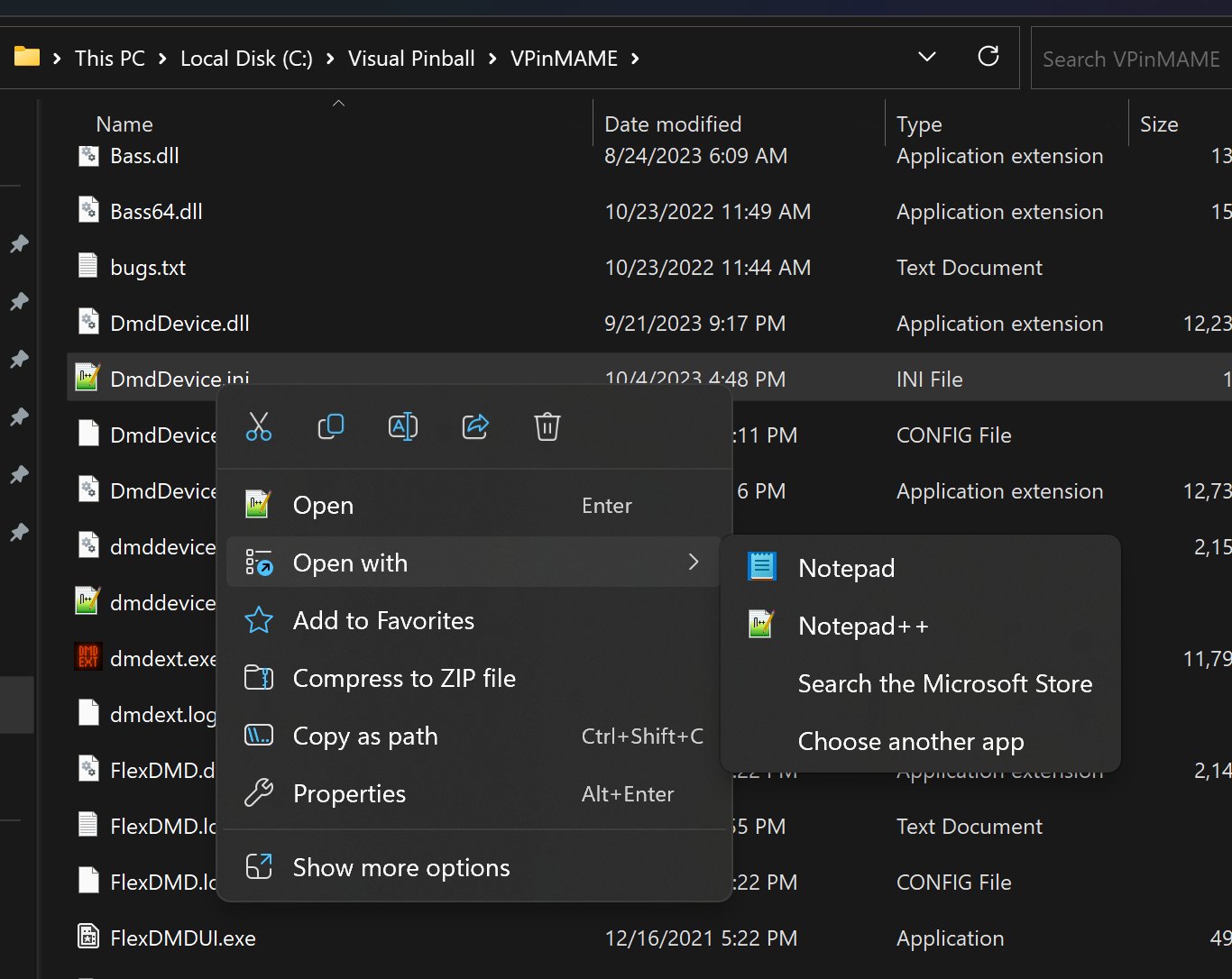 DmdDevice.ini location