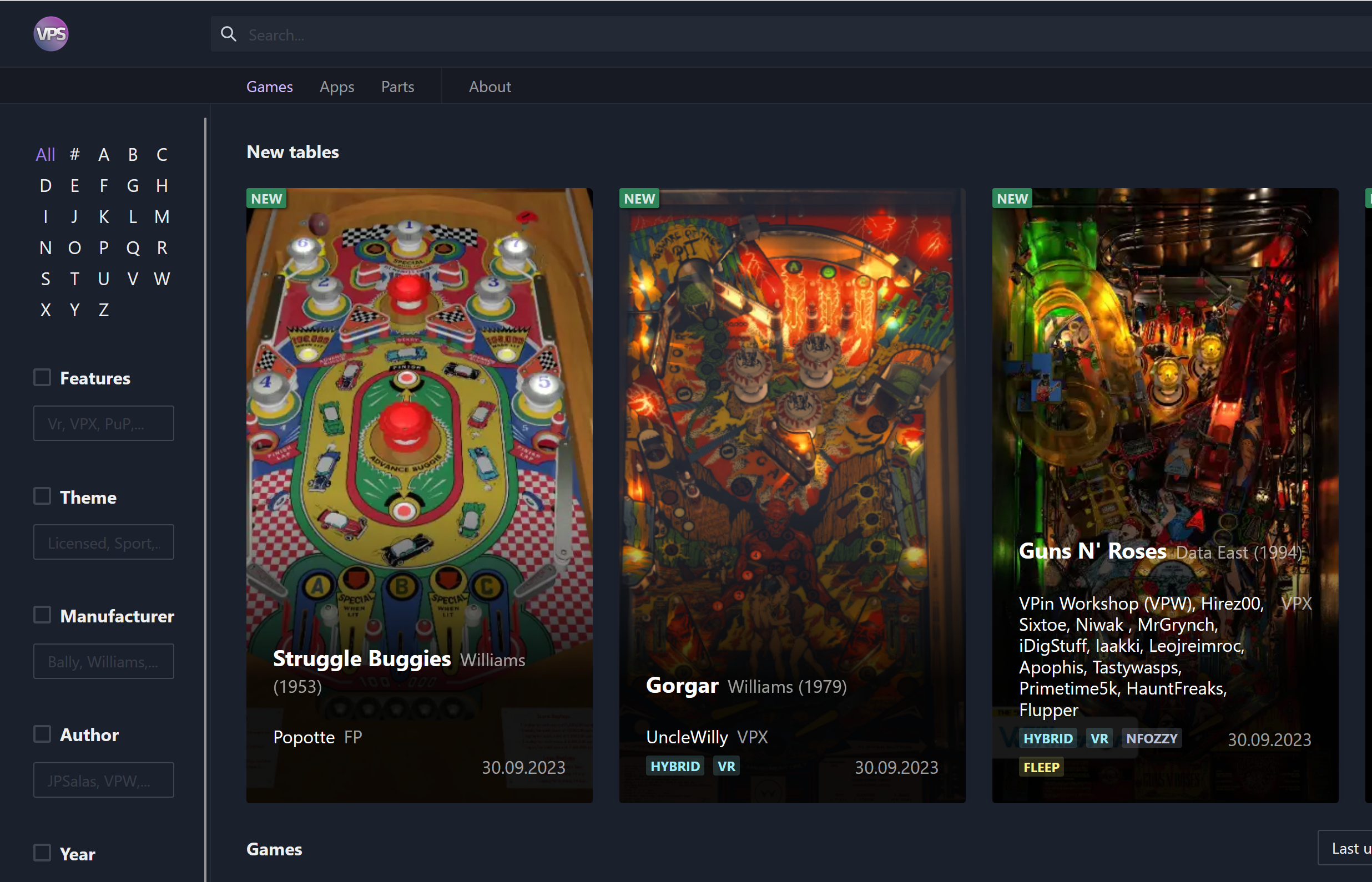 Virtual Pinball Spreadsheet