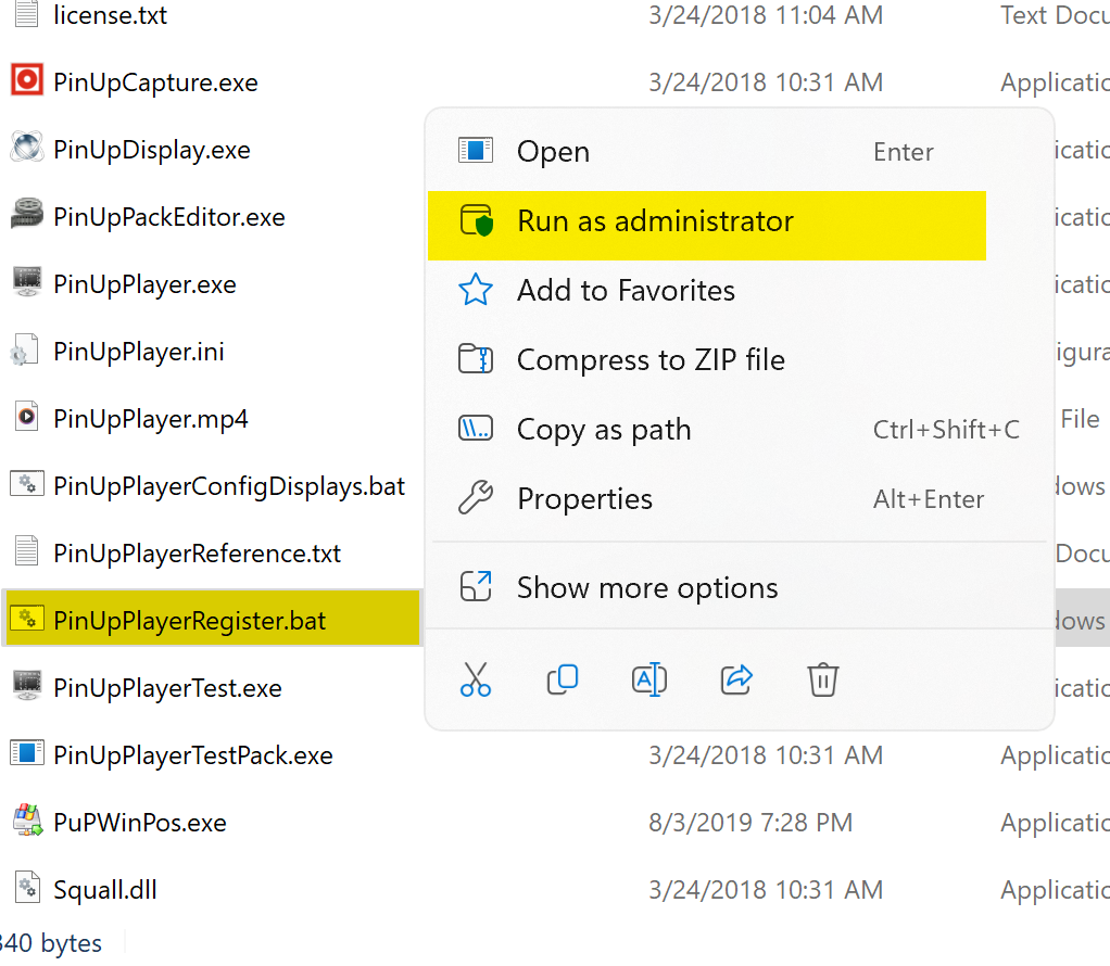 Run PinupPlayerRegister.bat