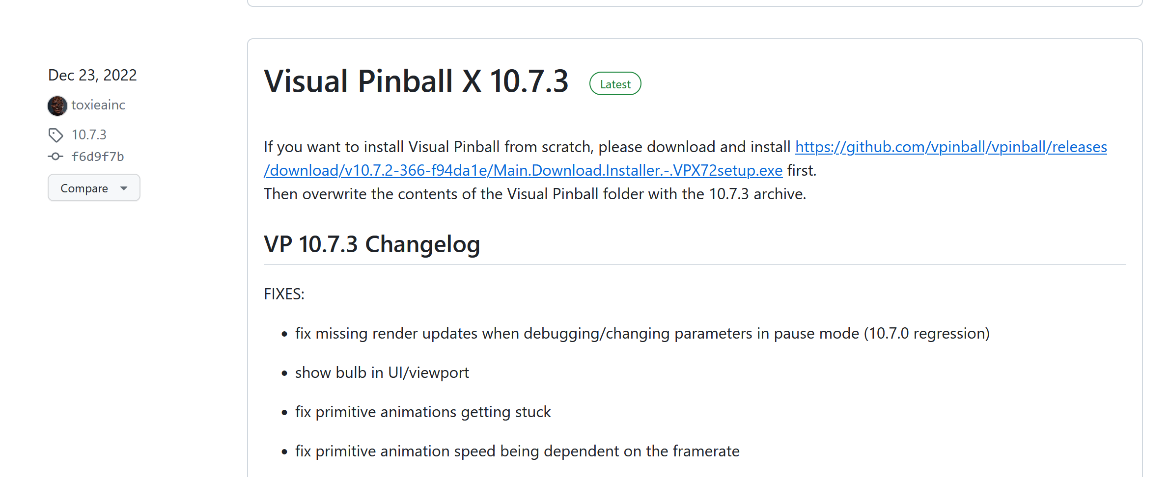 Download VPX from GitHub