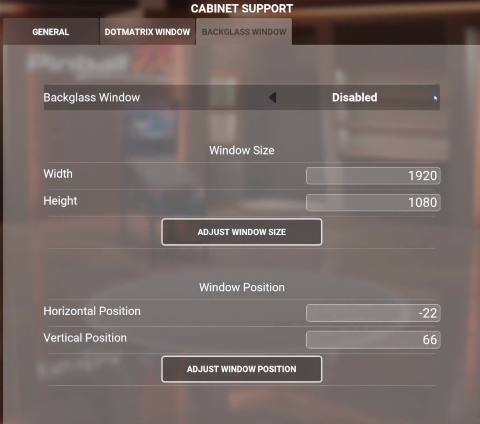 Pinball FX cabinet screen configuration