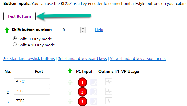 Pinscape button test