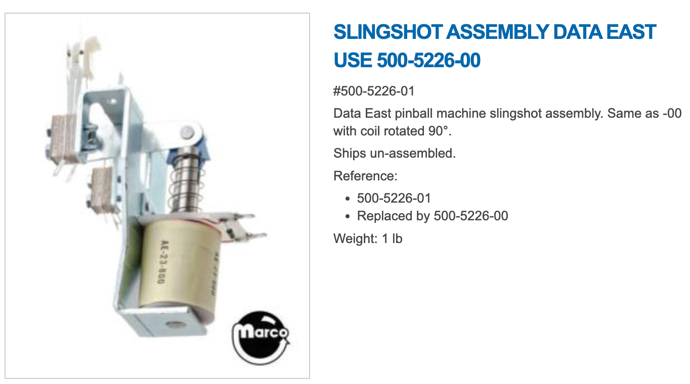 Real pinball flipper assembly