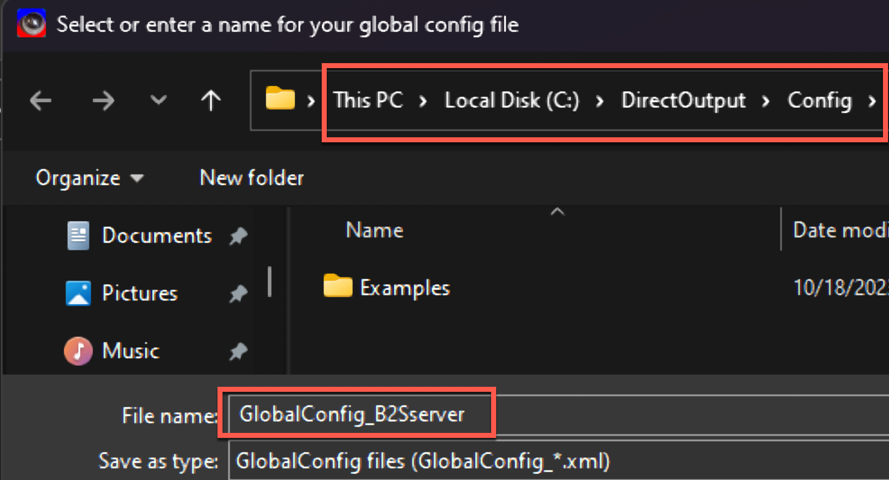 GlobalConfig settings 2