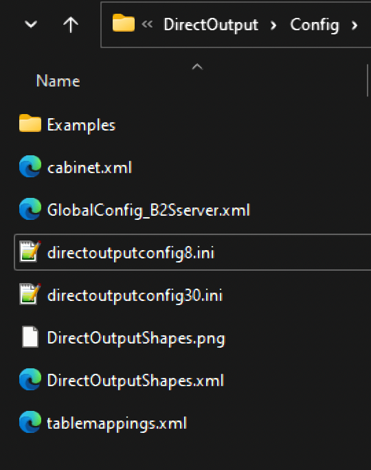 DirectOutput folder structure