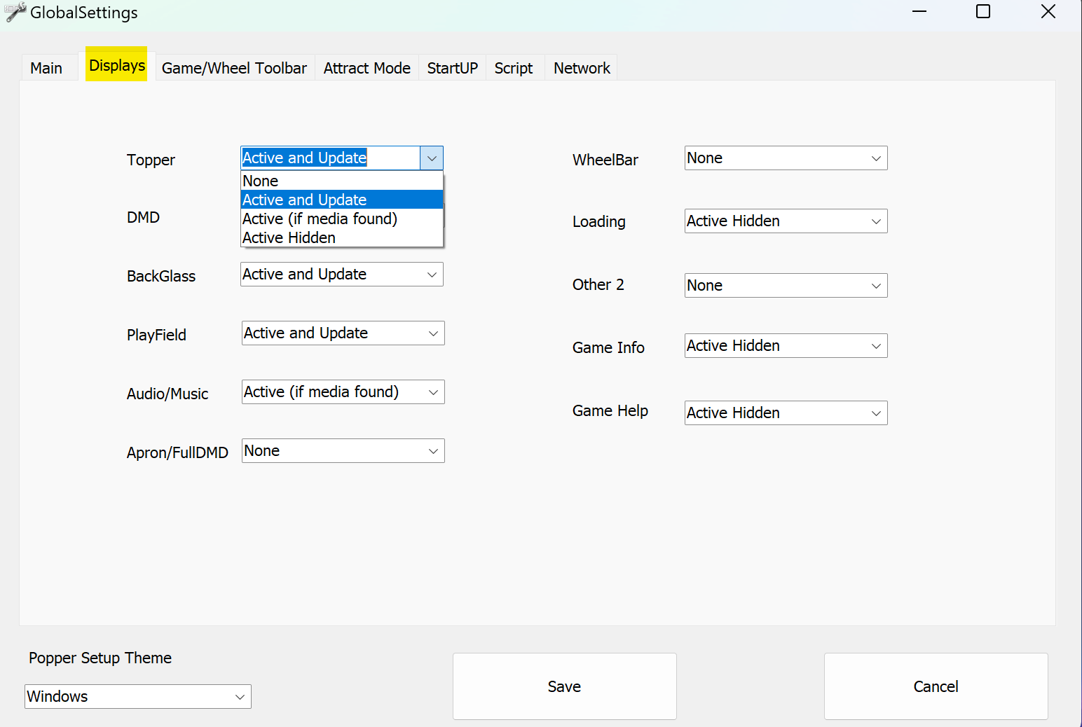 Apron/FullDMD section