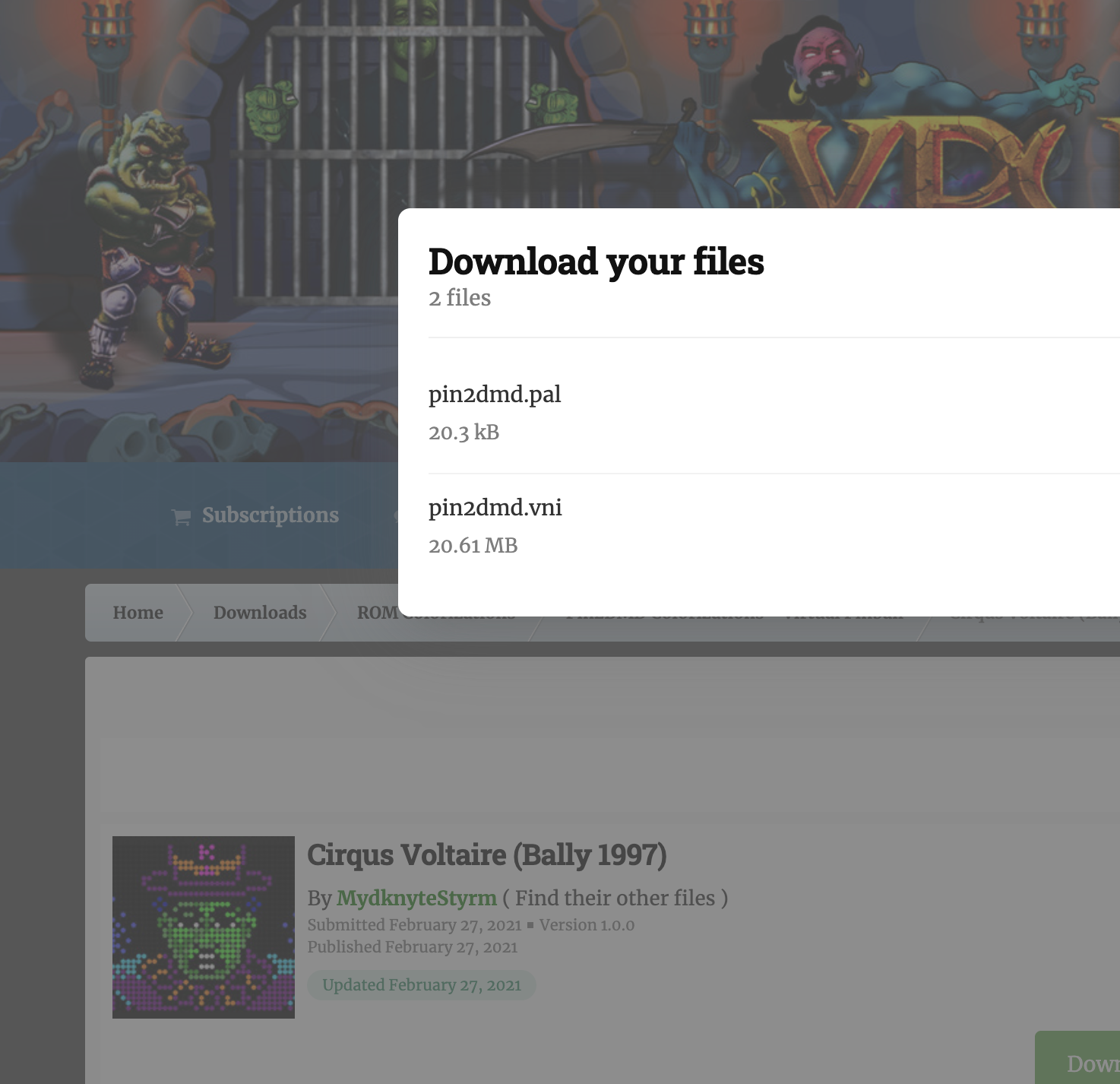 Colorization files to download
