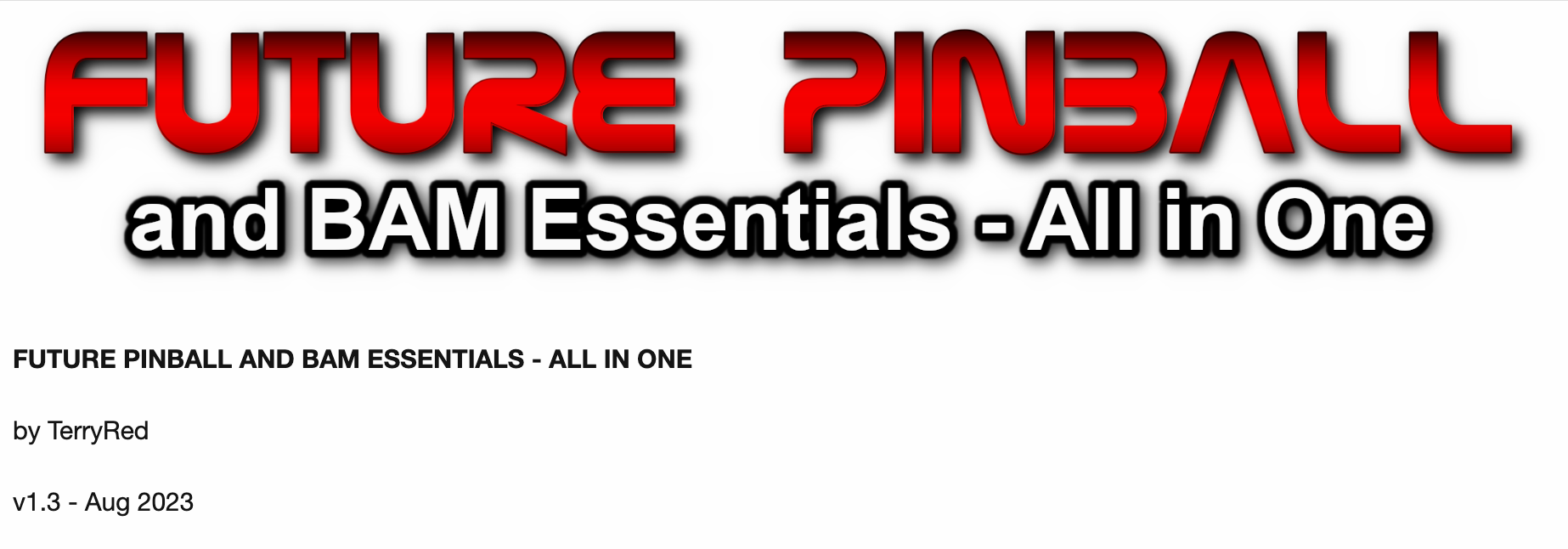 Future Pinball and BAM Essentials All-in-One installer — click to download